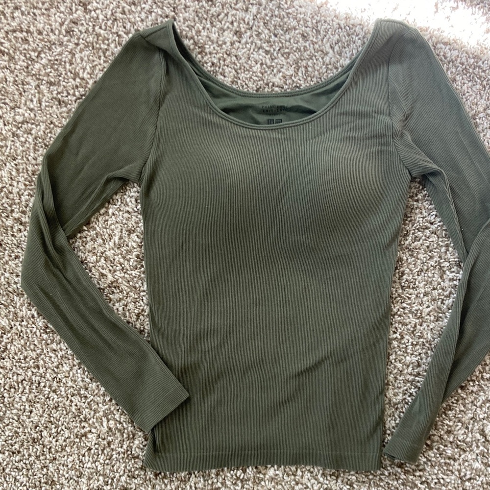 Uniqlo Forest Green Long Sleeve Tee